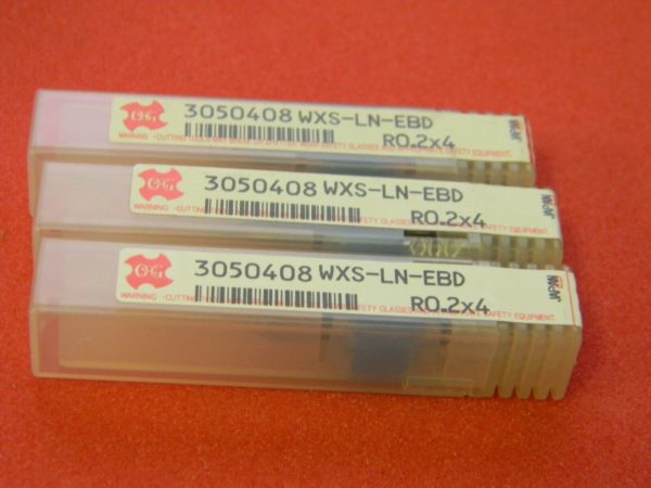OSG Stub End Mills 0.4mm x 4mm x 0.3mm x 45mm 2F Exocarb-WXS Ball #3050408