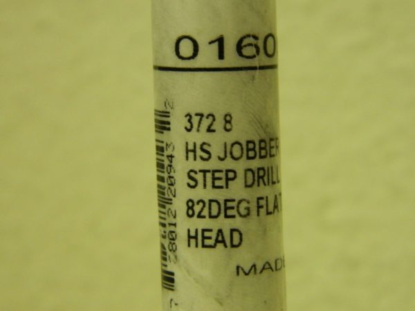Subland Step Drill Bit 0.169" Minor Dia 0.332" Major Dia 82° HSS #8 size