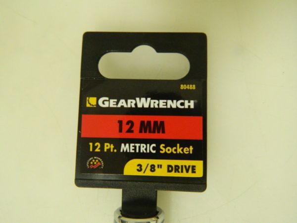 GearWrench Hand Socket 10 Pack 12 Points 3/8" Drive 12mm 0.984" OAL 80488