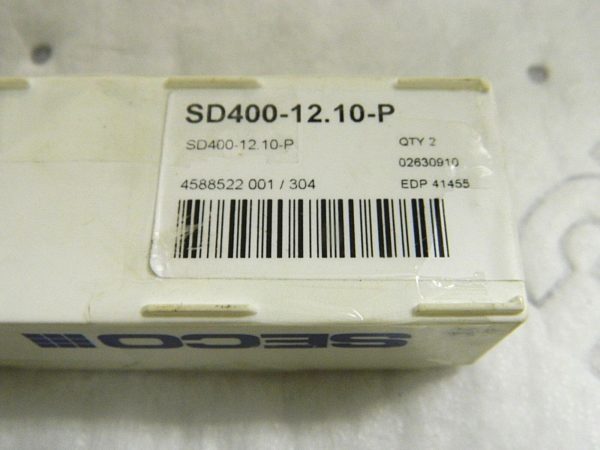 Seco Replaceable Drill Tips Through Coolant 12.1mm Dia SD400-12.10-P Qty 2 41455