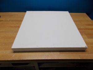 Professional Polyester Plastic Sheet 24" x 24" x 2" Natural Color