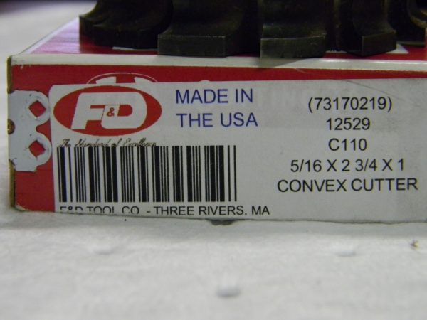 F&D HSS Convex Milling Cutter 5/32x-3/4x1 73170219