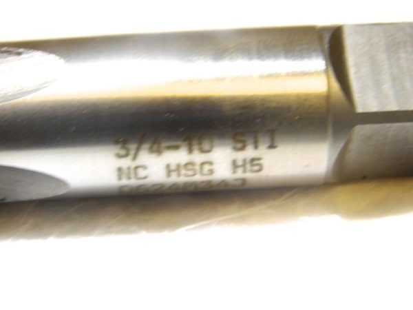 Hertel HSS STI Straight Flute Plug Tap 3/4-10 UNC 4Fl 4-11/16” OAL 07683071 USA
