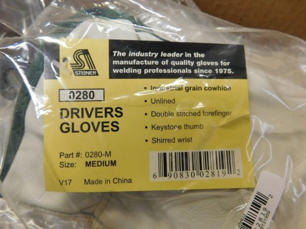 Steiner Cowhide Driver Gloves QTY 6 Medium 0280-M