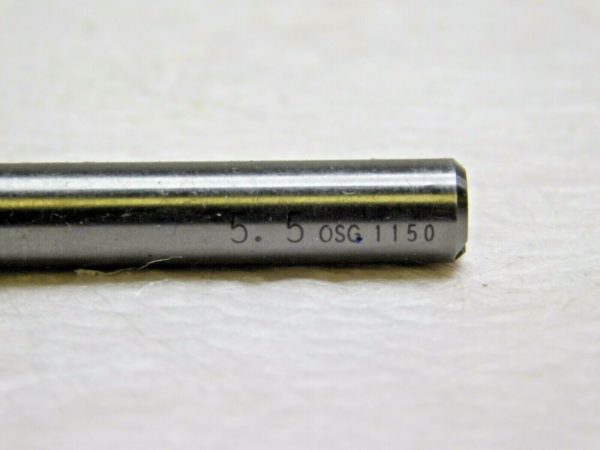 OSG Carbide Taper Length Drill Bit Coolant-Through WDO-8D 5.5mm 8xD 140º 8634550