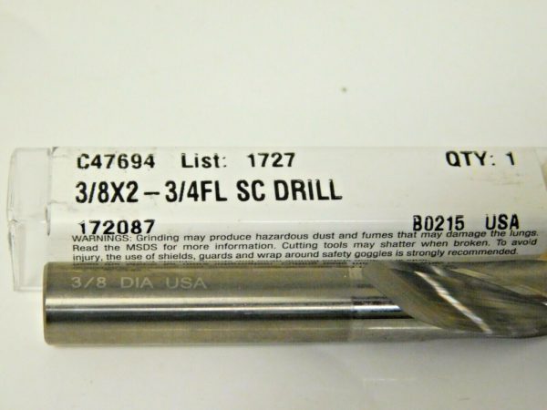 Cleveland Carbide Jobber Drill 3/8" x 2-3/4" x 4-1/4" 118º C47694