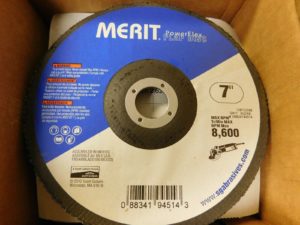 Merit 7" x 7/8 AH 8,600 RPM Flat High Density PowerFlex Discs QTY 10 08834194514