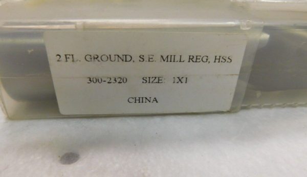 Precision Regular Ground End Mill 1" x 1" x 1-1/2" x 4" 2FL HSS 300-2320