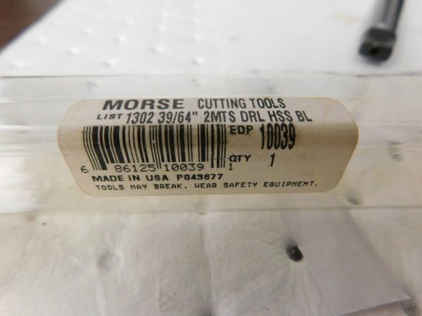 Morse 39/64" 118D 2MT HSS B/O Taper shank Drill 10039