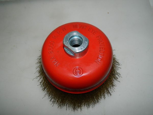 Hawk Crimped Steel Wire Cup Brush 5" Diam x M16x2 Hole Size 04186342