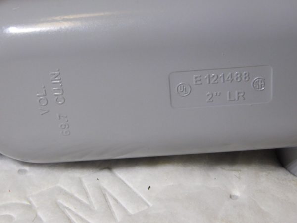 Cooper Aluminum Conduit Body 2” Trade Size LR Type 5 Form 9.88” L Qty 5 LR65