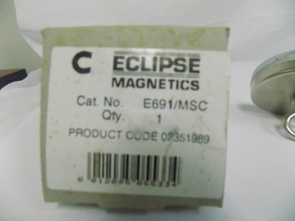 Eclipse Mag Shallow Pot Magnet With Loop 2.62" Diameter 1" Height QTY 2 E691