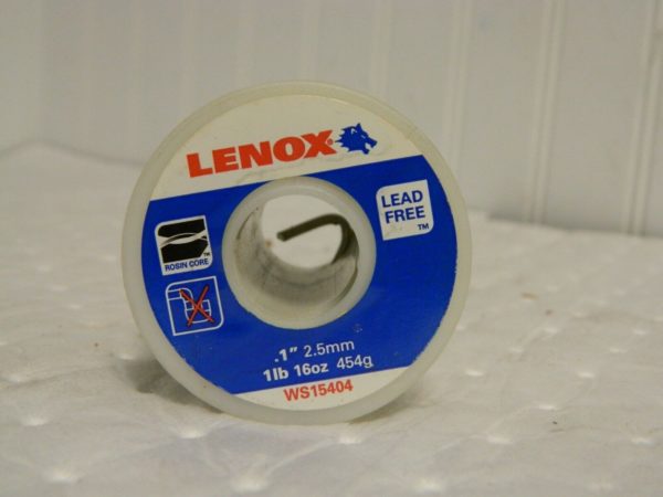 Lenox Solder Spool .1" 2.5MM 1LB Alloy 40/60 WS15404