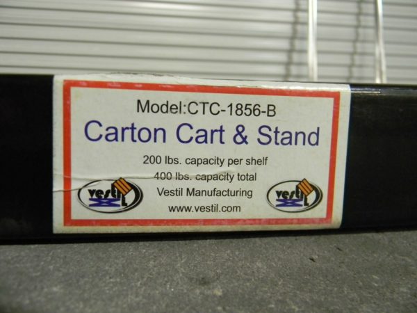 Vestil Steel 2-Tier Carton Cart 400lb Capacity 56" x 18" x 50" CTC-1856-B REPAIR