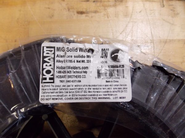 Hobart Welding Products MIG Welding Wire 0.030" Dia. 33lb Spool H305406-R29