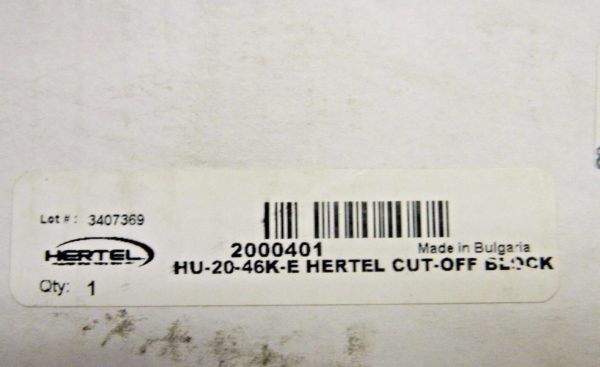 Hertel HU Tool Block Style Indexable Cutoff Blade Tool Block 45742087