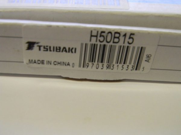 Tsubaki Plain Bore Sprocket 5/8" 15 Tooth Chain Size 50 H50B15