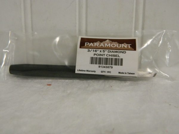 Paramount 5" OAL x 3/16" Blade Width Diamond Point Chisel Qty 15 PAR-PC127