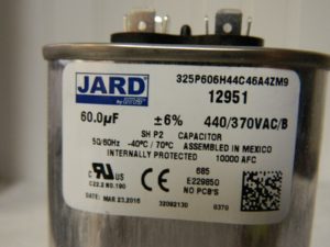 Jard 60 Microfarad Motor Capacitor 08687394
