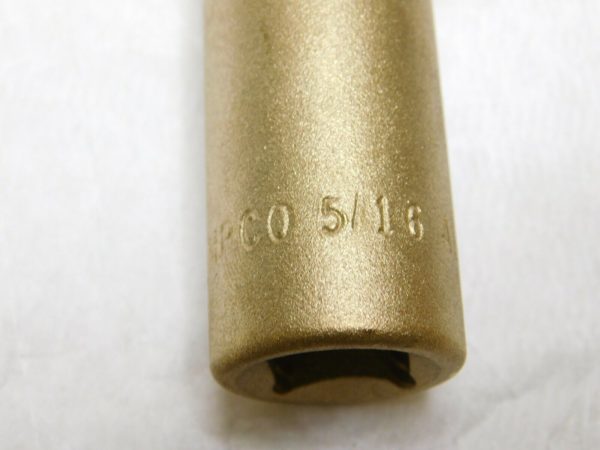 Ampco Aluminum Bronze Deep Hand Socket 5/16" x 1/2" Drive 6 Points DW-1/2D5/16