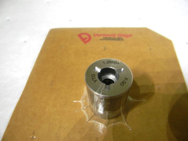 Vermont Gage Class X Plus Steel Pin Gage Go 1.2650” Plus Tolerance 191203110