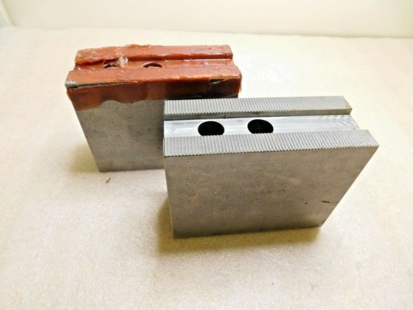 H & R MFG INCOMPLETE 2 Piece Square Soft Lathe Chuck Jaws 3/32" x 90° HR-40-16-5
