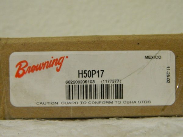 Browning Bushed Roller Chain Sprocket 17T 5/8" Chain Pitch H50P17