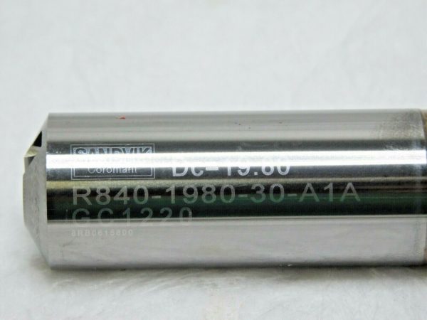 Sandvik Coromant Carbide Coolant Fed Drill RH 19.8mm 140º R840-1980-30-A1A 1220