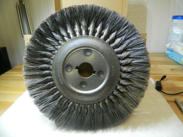 Osborn Knotted Steel Wheel Brush 8" OD 5/8" Arbor Hole Qty 2 26749
