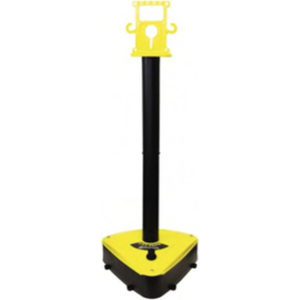 Pro Safe Black / Yellow Knockdown Stanchion Safety Barrier Post 46-1/2" Height