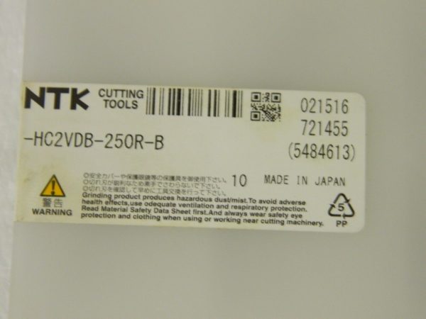 NTK Cutting Tools Carbide Insert HC2VDB-250R-B Box of 10 Inserts 5484613