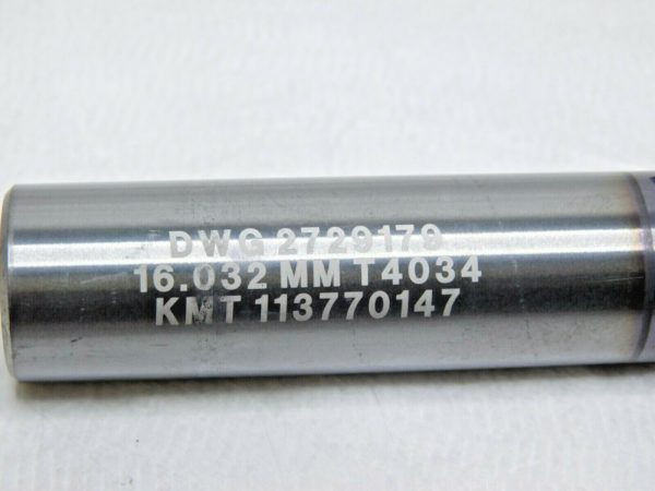 Kennametal Carbide Step Reamer Short 16mm Dia x 3-13/16" OAL 6FL 5118344