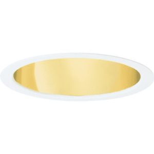 Juno Recessed Lighting Gold Reflector White Trim QTY 4 17G-WH