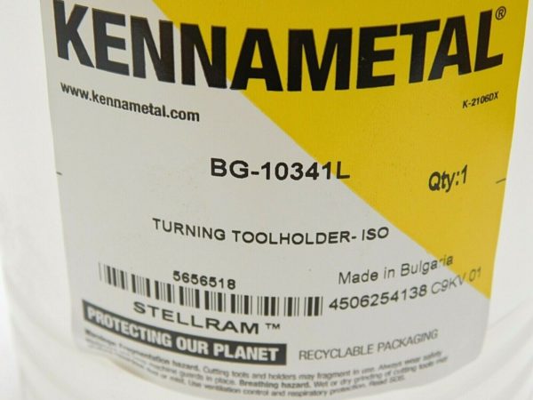 Kennametal Turning Toolholder-ISO BG-10341L 5656518