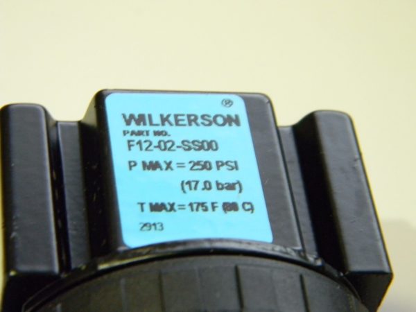 Wilkerson Standard Economy Filter Zinc Bowl w/ Sight Glass 1/4 F12-02-SS00