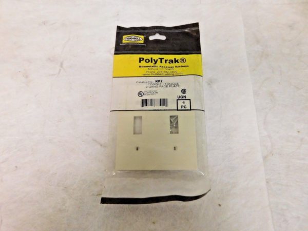 Hubbell Square Toggle 2 Gang Raceway Face Plate Ivory QTY 15 KP2