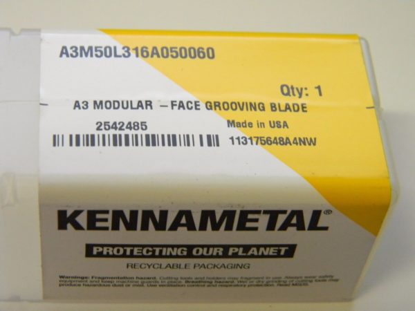 Kennametal Grooving Blade 3mm Left Hand A3 Modular Face 2542485