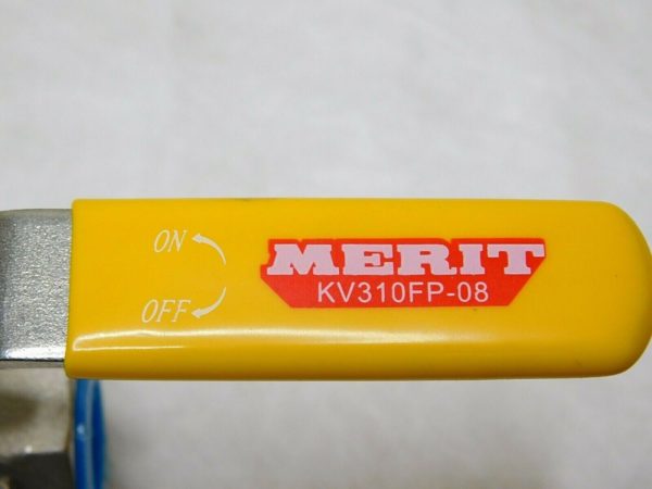 Merit Stainless Steel Standard Ball Valve 1/2" 1000 WOG-KI T316 F/P KV310FP-08