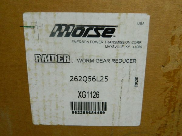 Morse Raider C-Face Worm Gear Reducer 25:1 Ratio Left Output 262Q56L25