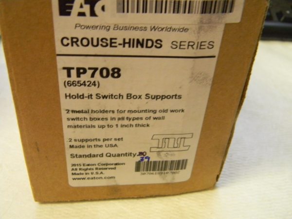Eaton Crouse-Hinds Electrical Outlet / Switch Box Steel Metal Holders #TP708
