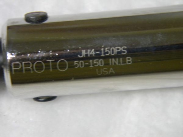 Proto Preset Torque Wrench 50 to 150 In/Lb, 6" OAL JH4-150PS