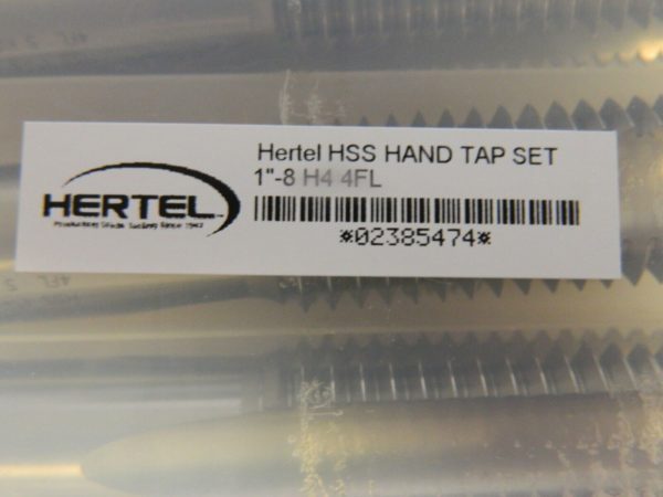 Hertel M20x2.50 Metric Coarse 4 Fl Bottoming Plug & Taper HSS Tap Set 02385748