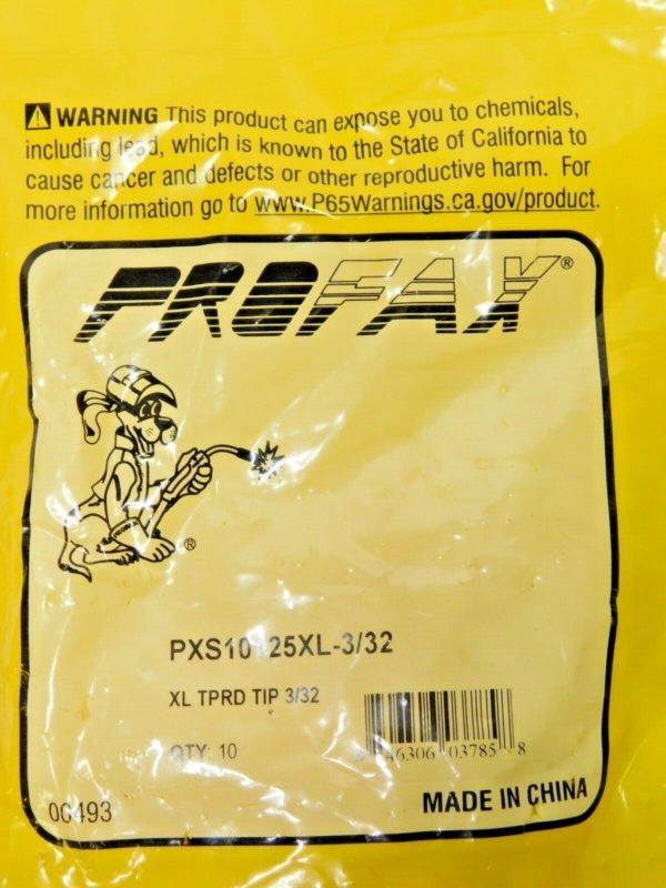 PACK OF 10 PROFAX Tapered Contact Tips Extra Long 3/32" PXS10125XL-3/32