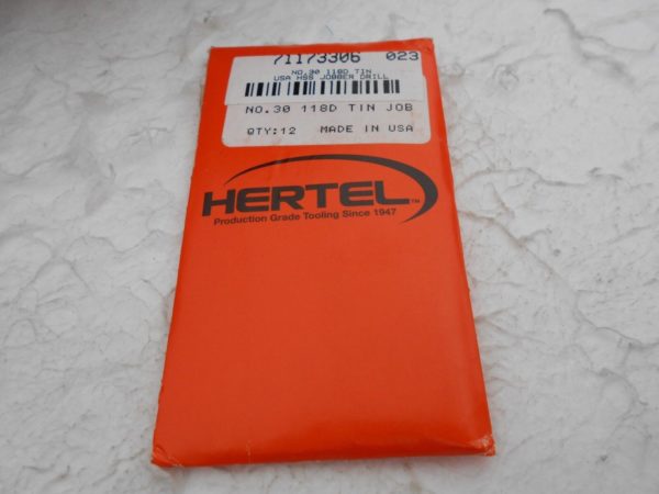 Hertel HSS Jobber Drill #30 x 1-5/8" x 2-3/4" RH Qty. 12 71173306