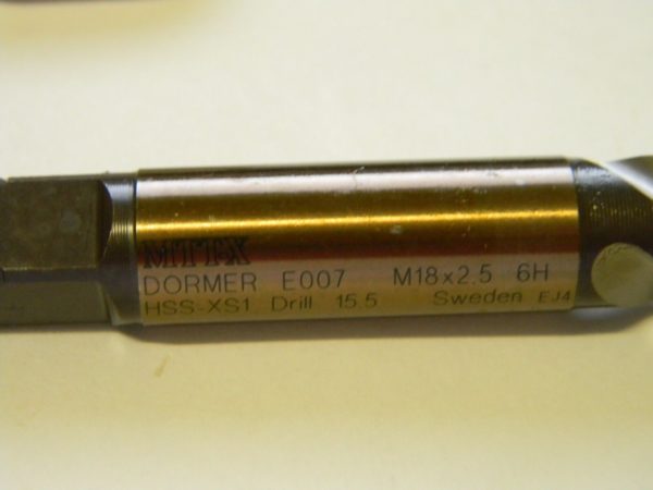Dormer M18 x 2.5 6H M-Coarse SF HSS-XS1 Tap MTT-X E007