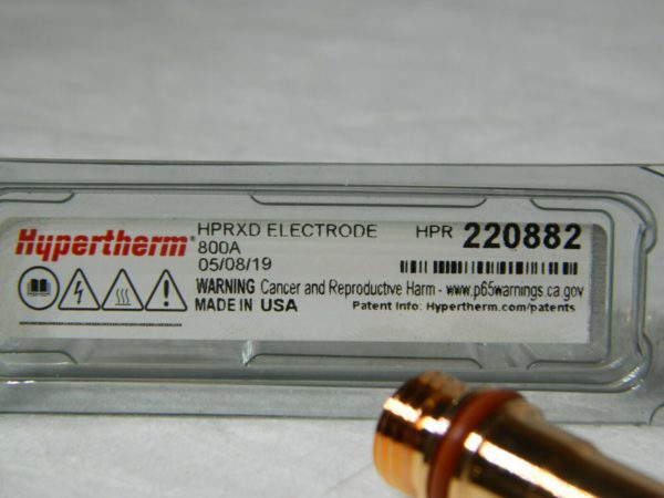Hypertherm 800 Amp Electrode For HPR800XD Plasma Torch 220882
