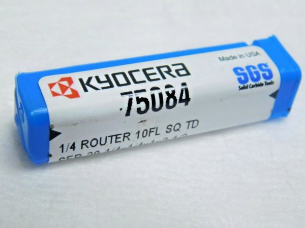 KYOCERA SGS Plastic Composite End Mill End Router Di-NAMITE 1/4"D 10FL 75084