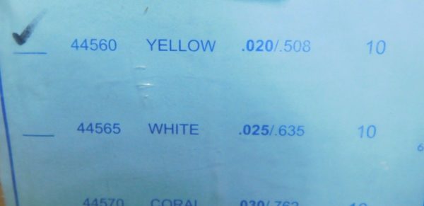 PACK of 10 Precision Brand Yellow Plastic Shim Stock Sheets 5" x 20" 44560