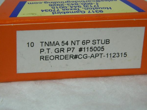 Carbide Grinding Threading Insert TNMA 54 NT 6P Stub Qty 9 APT-112315