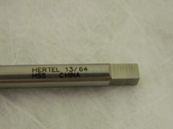 Hertel Hand Reamer 13/64" x 1-7/8" x 3-3/4" 6FL HSS 30162606